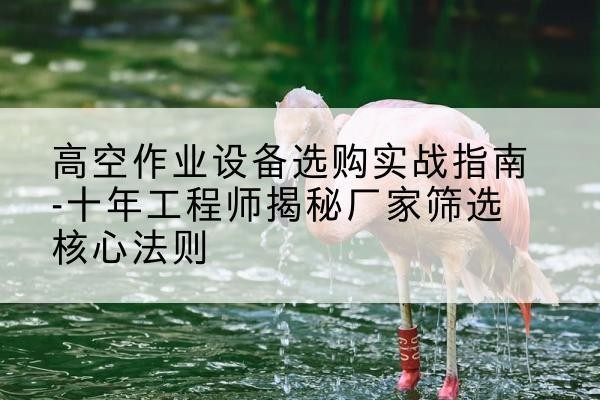 巴州剪叉式升降机厂家-高空作业设备选购实战指南-十年工程师揭秘厂家筛选核心法则