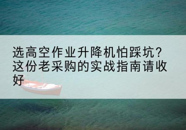 巴州高空作业升降机厂家推荐-选高空作业升降机怕踩坑？这份老采购的实战指南请收好